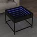 Table basse avec LED Infinity noir 50x50x41 cm - Photo n°1