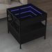 Table basse avec LED Infinity noir 50x50x51 cm - Photo n°1