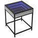 Table basse avec LED Infinity sonoma gris 40x40x51 cm - Photo n°3