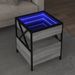 Table basse avec LED Infinity sonoma gris 40x40x51 cm - Photo n°1