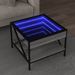 Table basse avec LED Infinity sonoma gris 50x50x38 cm - Photo n°1