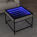 Table basse avec LED Infinity sonoma gris 50x50x41 cm - Photo n°1