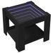 Table basse avec LED noir 53x53x45 cm bois d'ingénierie - Photo n°3