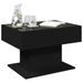 Table basse avec LED noir 70x50x45 cm bois d'ingénierie - Photo n°5