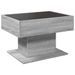 Table basse avec LED sonoma gris 70x50x45 cm bois d'ingénierie - Photo n°8