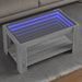 Table basse avec LED sonoma gris 93x53x45 cm bois d'ingénierie - Photo n°1