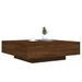 Table basse avec lumières LED chêne marron 100x100x31 cm - Photo n°5