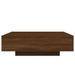 Table basse avec lumières LED chêne marron 100x100x31 cm - Photo n°7