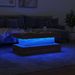 Table basse avec lumières LED chêne marron 90x50x40 cm - Photo n°5