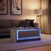 Table basse avec lumières LED chêne sonoma bois d'ingénierie - Photo n°4