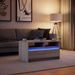 Table basse avec lumières LED chêne sonoma bois d'ingénierie - Photo n°5