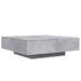 Table basse avec lumières LED gris béton 100x100x31 cm - Photo n°1