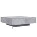 Table basse avec lumières LED gris béton 100x100x31 cm - Photo n°8