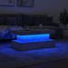 Table basse avec lumières LED gris béton 90x50x40 cm - Photo n°5