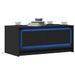 Table basse avec lumières LED noir bois d'ingénierie - Photo n°1