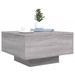 Table basse avec lumières LED sonoma gris 55x55x31 cm - Photo n°6