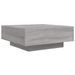 Table basse avec lumières LED sonoma gris 80x80x31 cm - Photo n°3