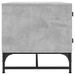 Table basse avec portes en verre gris béton 68,5x50x50 cm - Photo n°6