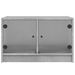 Table basse avec portes en verre gris béton 68x50x42 cm - Photo n°6