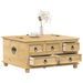 Table basse avec rangement Corona 90x78x45 cm bois de pin massif - Photo n°1