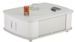 Table basse avec rangement LUKO 80 cm – Table de salon avec rideaux et niches - Photo n°1