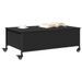 Table basse avec roulettes noir 91x55x34 cm bois d'ingénierie - Photo n°4