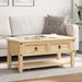 Table basse avec tiroirs Corona 100x48x45 cm bois de pin massif - Photo n°3