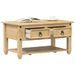 Table basse avec tiroirs Corona 85x50x45 cm bois de pin massif - Photo n°1