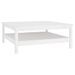 Table basse Blanc 100x100x40 cm Bois massif de pin - Photo n°2