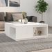 Table basse Blanc 100x101x40,5 cm Bois massif de pin - Photo n°1