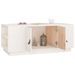 Table basse Blanc 100x50x41 cm Bois massif de pin - Photo n°4