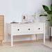 Table basse Blanc 102x49x55 cm Bois massif de pin - Photo n°1