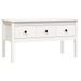 Table basse Blanc 102x49x55 cm Bois massif de pin - Photo n°2