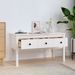 Table basse Blanc 102x49x55 cm Bois massif de pin - Photo n°3