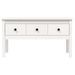 Table basse Blanc 102x49x55 cm Bois massif de pin - Photo n°6