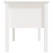 Table basse Blanc 102x49x55 cm Bois massif de pin - Photo n°7