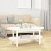 Table basse Blanc 110x55x45 cm Bois massif de pin - Photo n°2