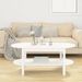 Table basse Blanc 110x55x45 cm Bois massif de pin - Photo n°3