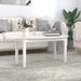 Table basse Blanc 110x55x45 cm Bois massif de pin - Photo n°2