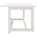 Table basse Blanc 110x55x45 cm Bois massif de pin - Photo n°4