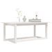 Table basse Blanc 110x55x45 cm Bois massif de pin - Photo n°6