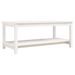 Table basse Blanc 110x55x45 cm Bois massif de pin - Photo n°2