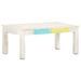 Table basse Blanc 110x60x45 cm Bois de manguier massif - Photo n°1