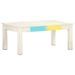 Table basse Blanc 110x60x45 cm Bois de manguier massif - Photo n°8