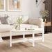 Table basse Blanc 118x63x45 cm Bois massif de pin - Photo n°2