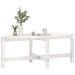 Table basse Blanc 118x63x45 cm Bois massif de pin - Photo n°4