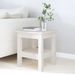 Table basse Blanc 35x35x40 cm Bois massif de pin - Photo n°4