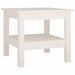 Table basse Blanc 45x45x40 cm Bois massif de pin - Photo n°2