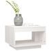 Table basse Blanc 50x50x33,5 cm Bois de pin massif - Photo n°1