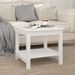 Table basse Blanc 50x50x45 cm Bois massif de pin - Photo n°3